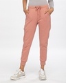 Shop Light Pink Casual Jogger Pants-Front