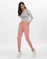 Shop Light Pink Casual Jogger Pants-Full