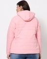 Shop Light Pink Plus Size Basic Puffer Jacket-Design