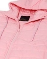 Shop Light Pink Plus Size Basic Puffer Jacket
