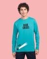 Shop Men's Blue Lightrun Typography T-shirt-Front