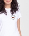 Shop Like A Butterfly Half Sleeve Printed T-Shirt White-Front