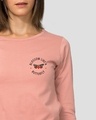 Shop Like A Butterfly Round Neck 3/4 Sleeve T-Shirt Misty Pink-Front