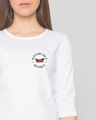 Shop Like A Butterfly Round Neck 3/4 Sleeve T-Shirt White-Front