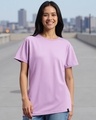 Shop Lilac Bloom Boyfriend T-Shirt-Front