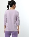 Shop Lilac Bloom Round Neck 3/4 Sleeve T-Shirts-Design