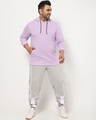 Shop Men's Purple Oversized Plus Size Hoodie-Full