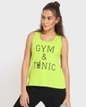 Shop Women's Lime Popsicle Typography Athleisure Vest-Front