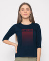 Shop Limitless Ombre Round Neck 3/4th Sleeve T-Shirt-Front