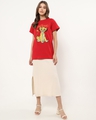 Shop Women's Red Lion King Simba Graphic Printed Boyfriend T-shirt-Design