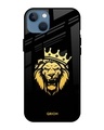 Shop Lion The King Printed Premium Glass Cover For iPhone 13 mini (Impact Resistant, Matte Finish)-Front