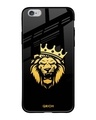 Shop Lion The King Printed Premium Glass Cover For iPhone 6S (Impact Resistant, Matte Finish)-Front