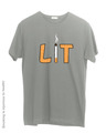 Shop Lit Cigarette Half Sleeve T-Shirt-Front
