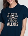 Shop Little Bit Alexis Boyfriend T-Shirt Navy Blue-Front