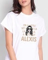 Shop Little Bit Alexis Boyfriend T-Shirt White-Front