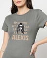 Shop Little Bit Alexis Half Sleeve Printed T-Shirt Meteor Grey-Front