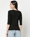 Shop Little Bit Alexis Round Neck 3/4 Sleeve T-Shirt Black-Design