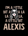Shop Little Bit Alexis Round Neck 3/4 Sleeve T-Shirt Black