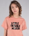 Shop Little Trouble Maker Boyfriend T-Shirt (TJL)-Front