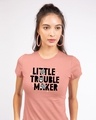 Shop Little Trouble Maker Half Sleeve T-Shirt (TJL)-Front