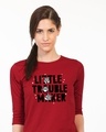 Shop Little Trouble Maker Round Neck 3/4th Sleeve T-Shirt (TJL)-Front