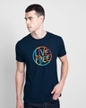 Shop Live Free Colorful Half Sleeve T-Shirt-Front