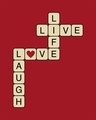 Shop Live Love Laugh Round Neck 3/4th Sleeve T-Shirt-Full