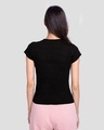 Shop Women's Black Live Love Strip Slim Fit T-shirt-Design
