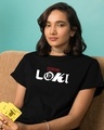 Shop Loki Logo Boyfriend T-Shirt (AVL)-Front