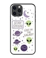 Shop Lost In The Galaxy Premium Glass Cover for Apple iPhone 12 Pro-Front