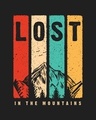 Shop Women's Black Lost Mountains Graphic Printed Plus Size Boyfriend T-shirt-Full