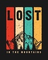 Shop Men's Black Lost Mountains Graphic Printed Plus Size T-shirt-Full