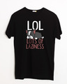 Shop Lots Of Laziness Half Sleeve T-Shirt-Front
