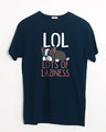 Shop Lots Of Laziness Half Sleeve T-Shirt-Front
