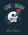 Shop Love And Death Basic Round Hem T-Shirt