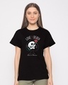 Shop Love And Death Boyfriend T-Shirt-Front