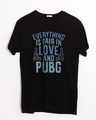 Shop Love And Pubg Half Sleeve T-Shirt-Front