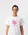 Shop Love Fingerprint Boyfriend T-Shirt-Front