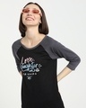 Shop Love Friends 3/4th Sleeve Raglan T-Shirt-Front