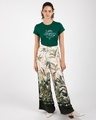 Shop Love Friends Half Sleeve Printed T-Shirt Dark Forest Green-Full
