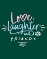 Shop Love Friends Half Sleeve Printed T-Shirt Dark Forest Green