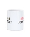Shop Love is a Joint Effort Ceramic Mug,  (320 ml,  White, Single Piece)-Design