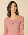 Shop Love Is Enough Scoop Neck Full Sleeve T-Shirt-Front