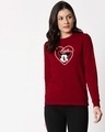 Shop Love Mickey Hearts  Fleece Sweatshirt (DL)-Front