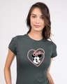 Shop Love Mickey Hearts Half Sleeve T-Shirt (DL)-Front