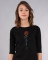 Shop Love Rose 3/4th Sleeve T-Shirt-Front