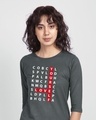 Shop Love Scrabble 3/4th Sleeve T-Shirt-Front