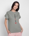 Shop Love to do Boyfriend T-Shirt Meteor Grey-Front