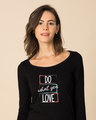 Shop Love Your Work Scoop Neck Full Sleeve T-Shirt-Front