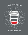 Shop Low Battery Coffee Boyfriend T-Shirt-Full